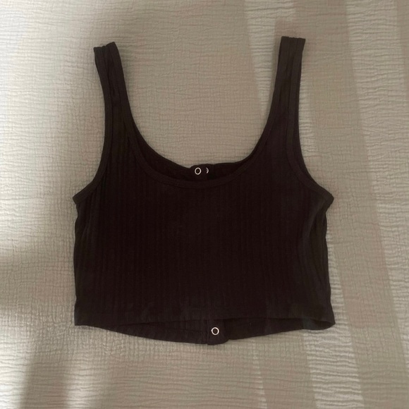 Black crop top from PacSun. Size S. - Picture 2 of 2
